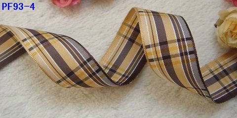 DIY手工发夹优选材料 25mm台湾格子丝带批发指南